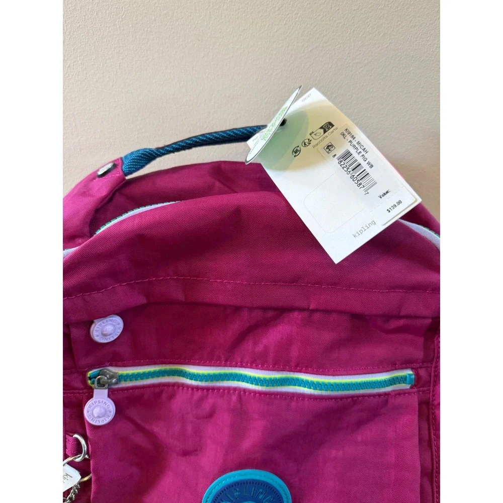 Kipling Micah Laptop Backpack Purple Fig WB KI9184 Recycled Lining NWT